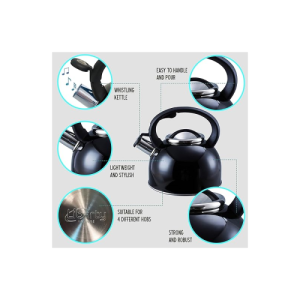 Liberty Leisure Black 2.5 Litre Whistling Kettle